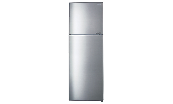 Sharp 320L 2 Door 'Smile' Inverter Fridge (Silver) [SJ-326MSS] - Click Image to Close